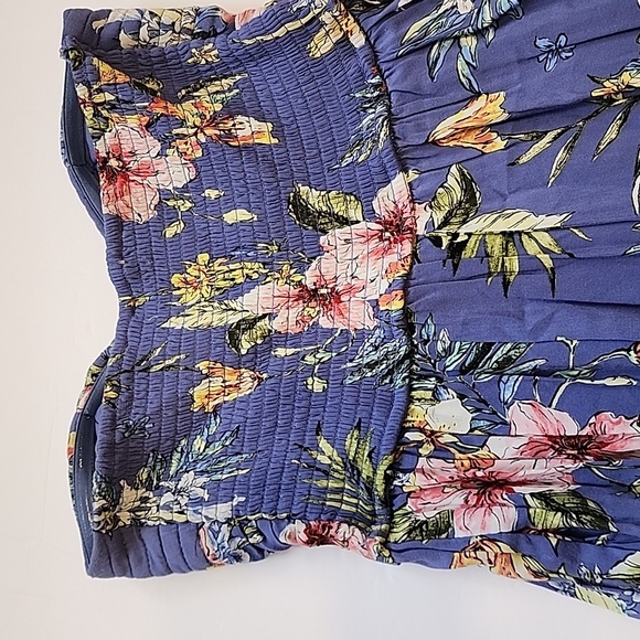 Floral Strapless Jumpsuit Size M      Anti-Slip Band & Cinched Waist - Picture 5 of 13